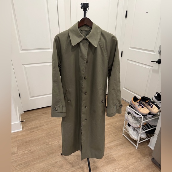 & Other Stories Jackets & Blazers - & Other Stories Stockholm Atelier Khaki Olive Green Trench Coat Womens Medium
